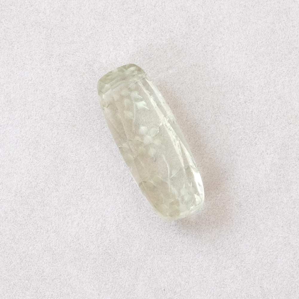 Pierre gravée rectangle — prasiolite