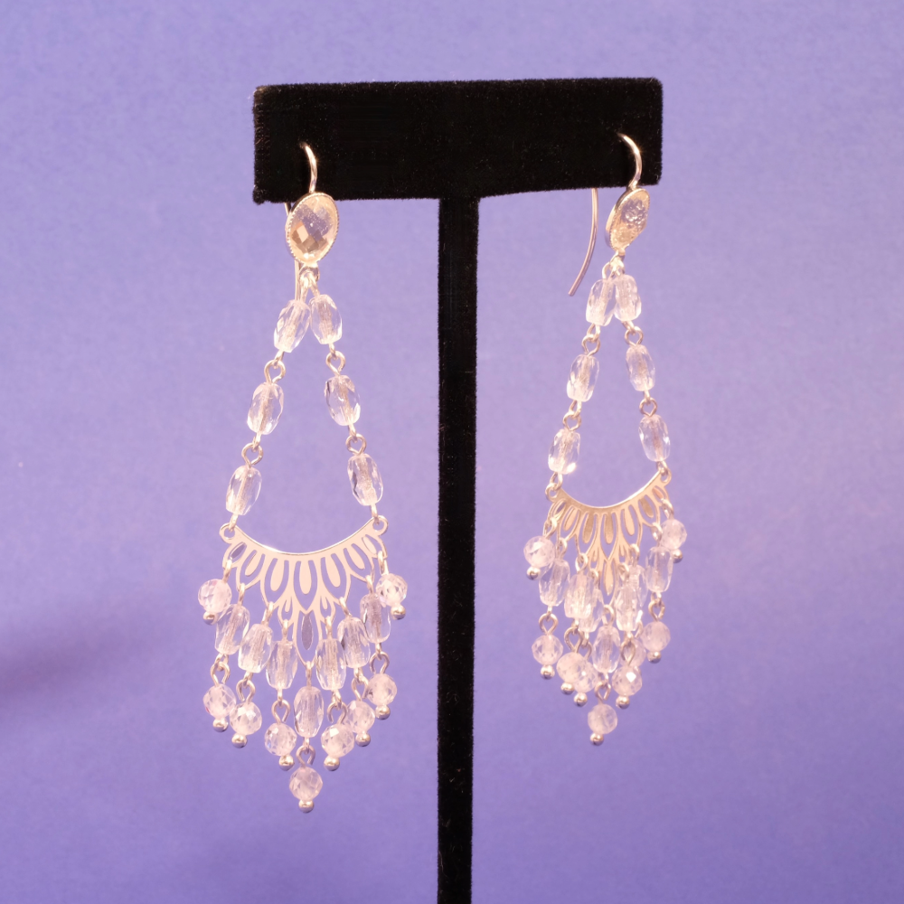 Exemple de création : Boucles d'oreilles Cristal – tuto Perles Corner