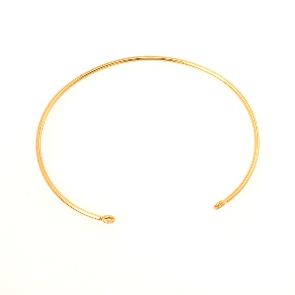 Support bracelet jonc doré à l'or fin 24K