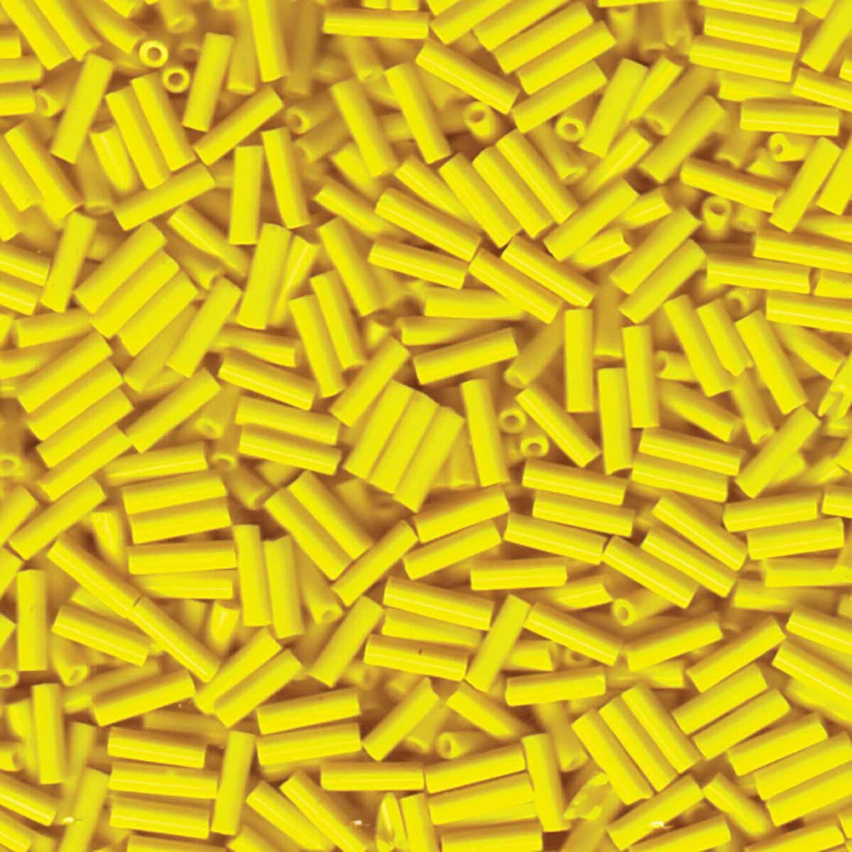 Perles Miyuki Bugles 6 mm jaune opaque BGL2-9404