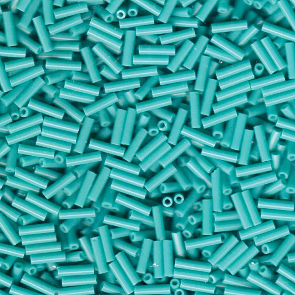 Perles Miyuki Bugles 6 mm vert turquoise opaque BGL2-9412