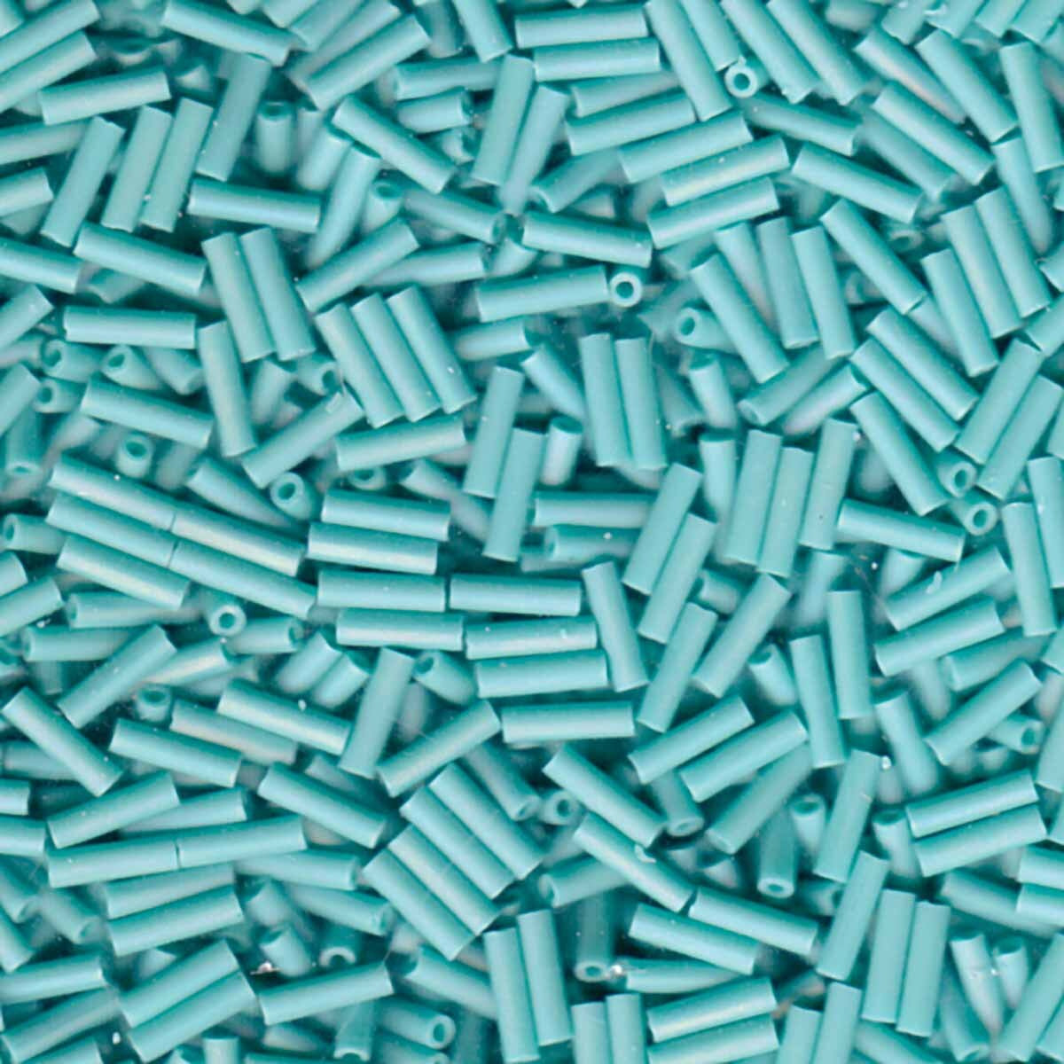 Perles Miyuki Bugles 6 mm vert turquoise opaque mat BGL2-9412FR