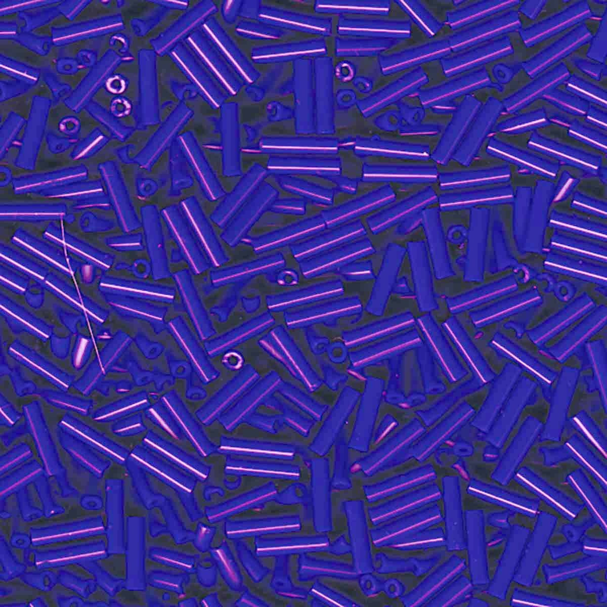 Perles Miyuki Bugles 6 mm bleu cobalt opaque BGL2-9414