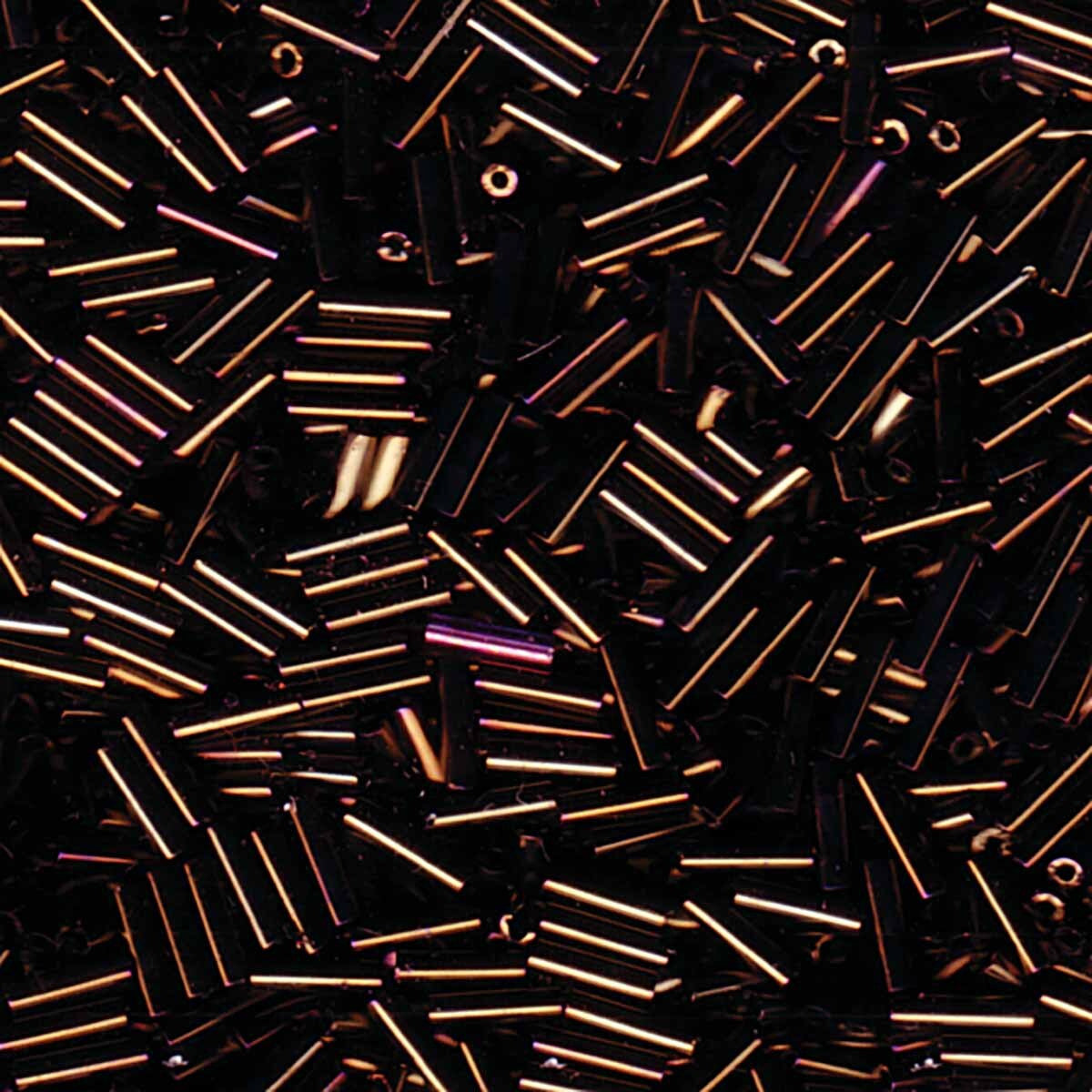 Perles Miyuki Bugles 6 mm iris brun métallisé BGL2-9458