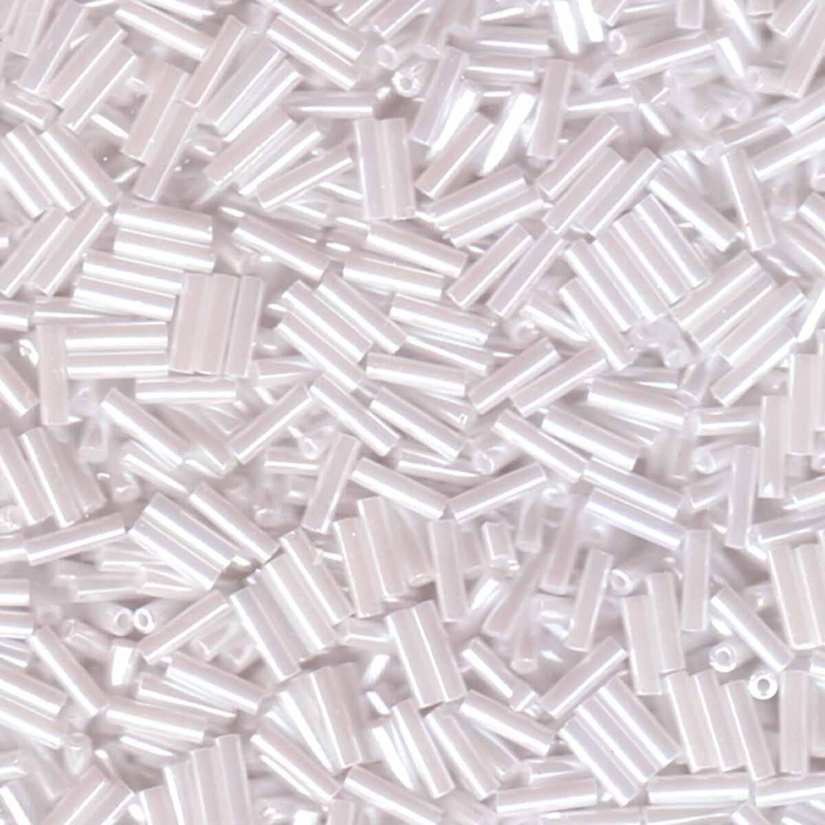 Perles Miyuki Bugles 6 mm blanc nacré lustré BGL2-9528
