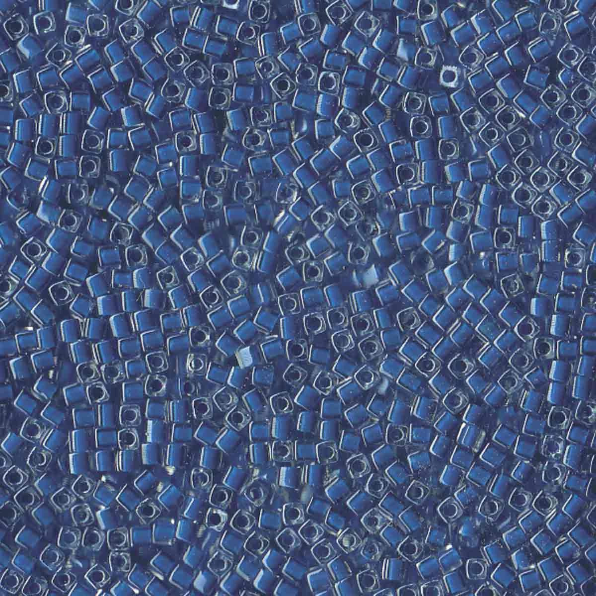Perles Miyuki Cube 1,8 mm cristal doublé bleu SB0238