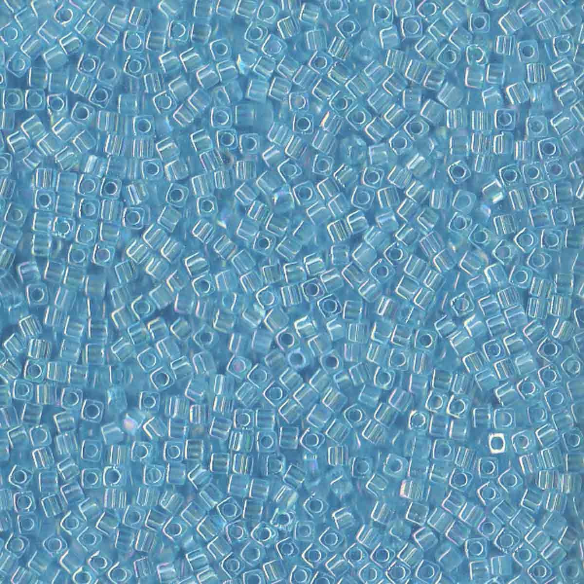 Perles Miyuki Cube 1,8 mm aqua transparent AB SB0260