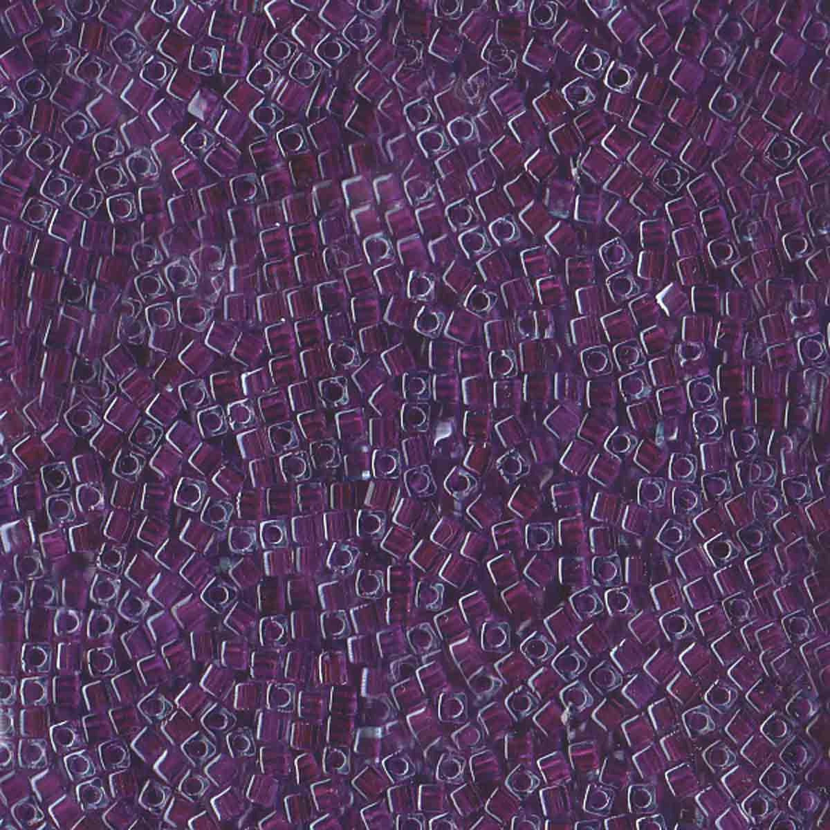 Perles Miyuki Cube 1,8 mm aqua doublé fuchsia AB SB2651