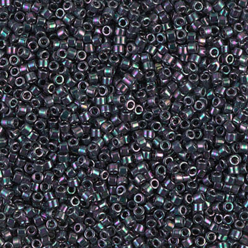 Perles Miyuki Delica 11/0 iris métallisé violet vert doré DB1001