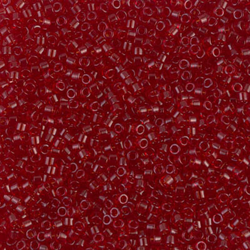 Perles Miyuki Delica 11/0 canneberge foncé transparent DB1102
