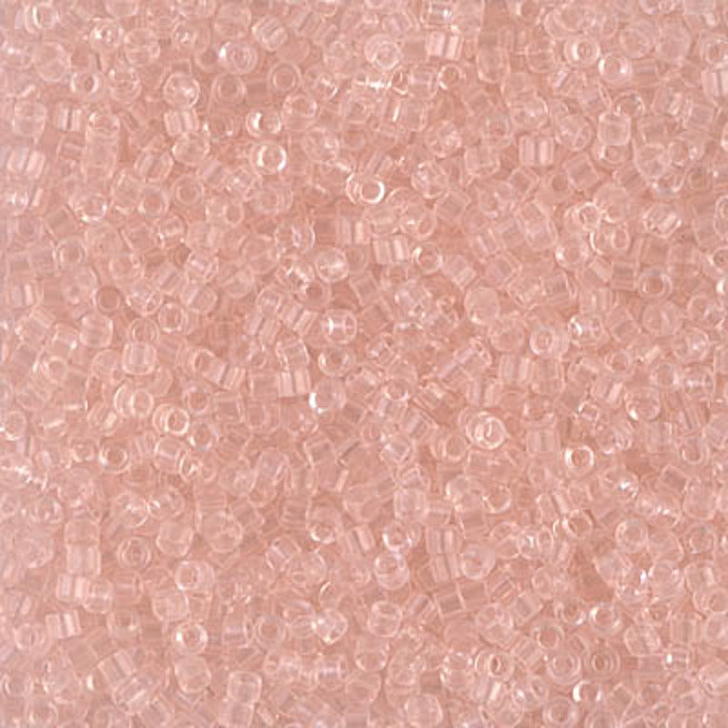Perles Miyuki Delica 11/0 rose brume transparent DB1103
