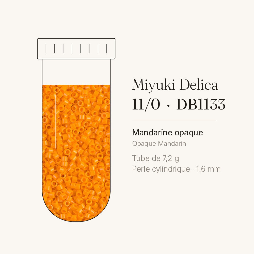 Perles Miyuki Delica 11/0 mandarine opaque DB1133