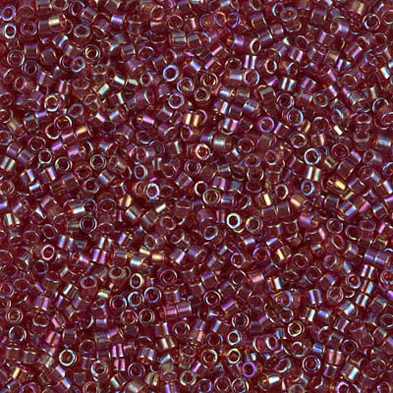 Perles Miyuki Delica 11/0 canneberge foncé transparent AB DB1242