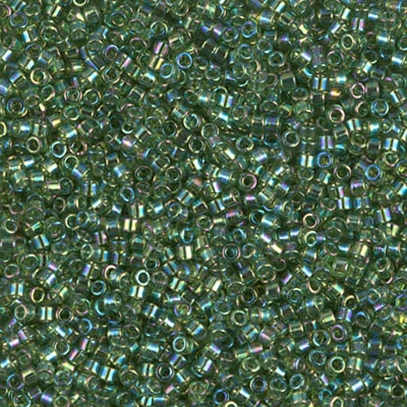 Perles Miyuki Delica 11/0 olive transparent AB DB1247