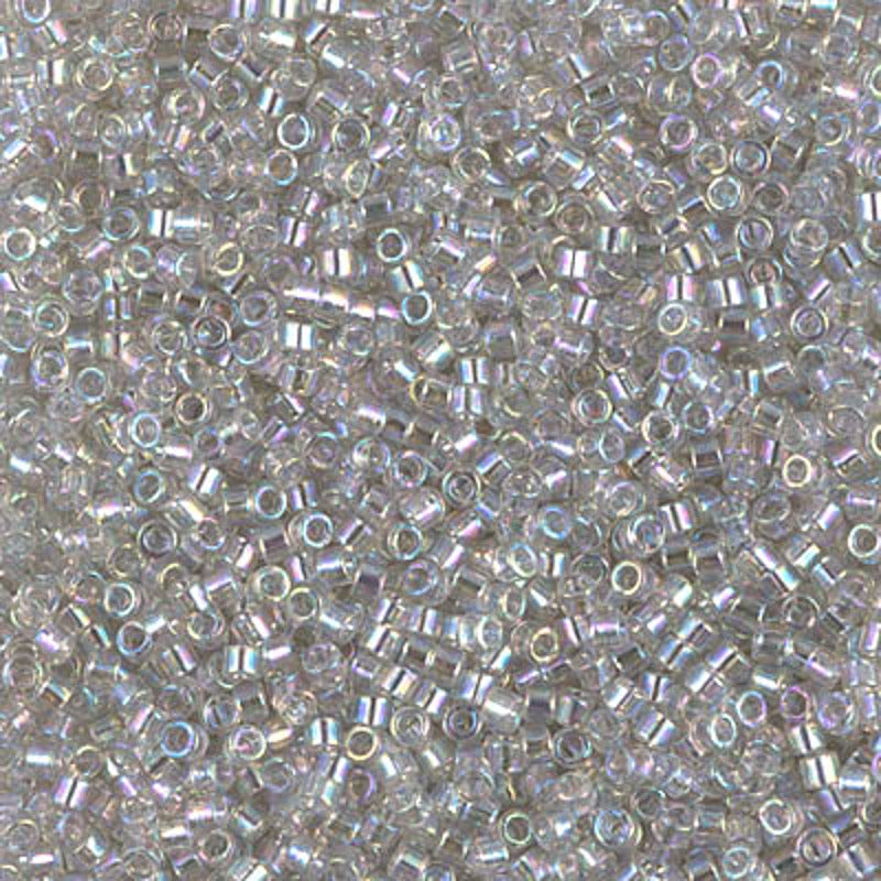 Perles Miyuki Delica 11/0 gris brume transparent AB DB1251
