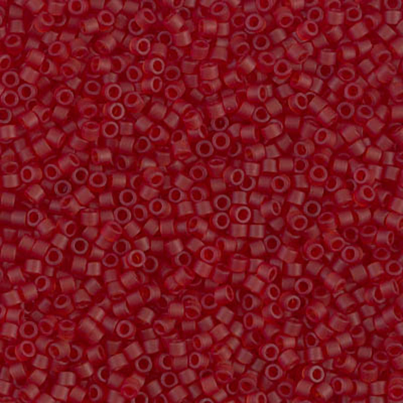 Perles Miyuki Delica 11/0 canneberge foncé transparent mat DB1262