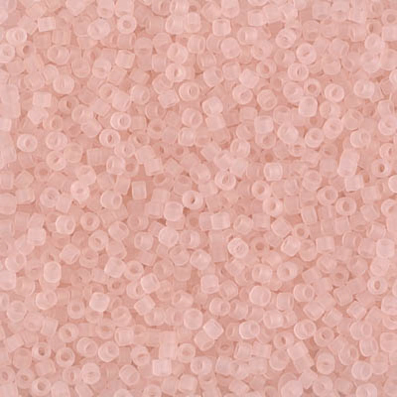 Perles Miyuki Delica 11/0 rose brume transparent mat DB1263