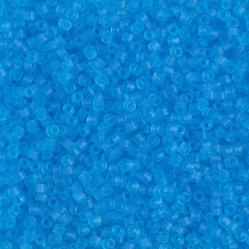 Perles Miyuki Delica 11/0 bleu océan transparent mat DB1269