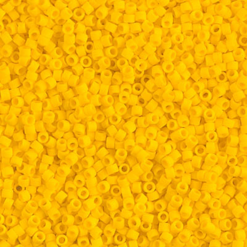 Perles Miyuki Delica 11/0 canari opaque mat DB1582
