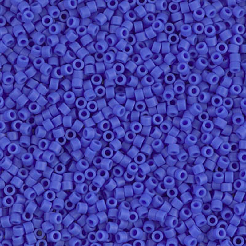 Perles Miyuki Delica 11/0 bleu cyan opaque mat DB1588