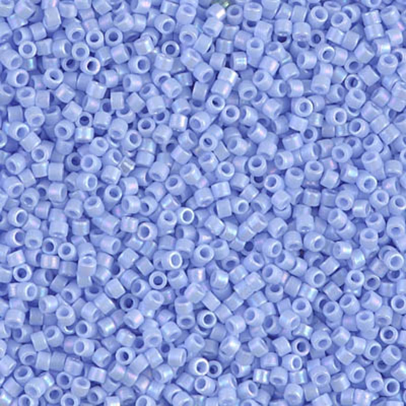 Perles Miyuki Delica 11/0 bleu agate opaque mat AB DB1596