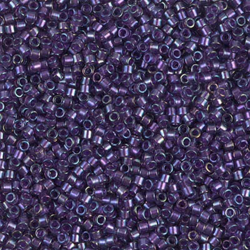 Perles Miyuki Delica 11/0 améthyste doublé violet scintillant AB DB1756
