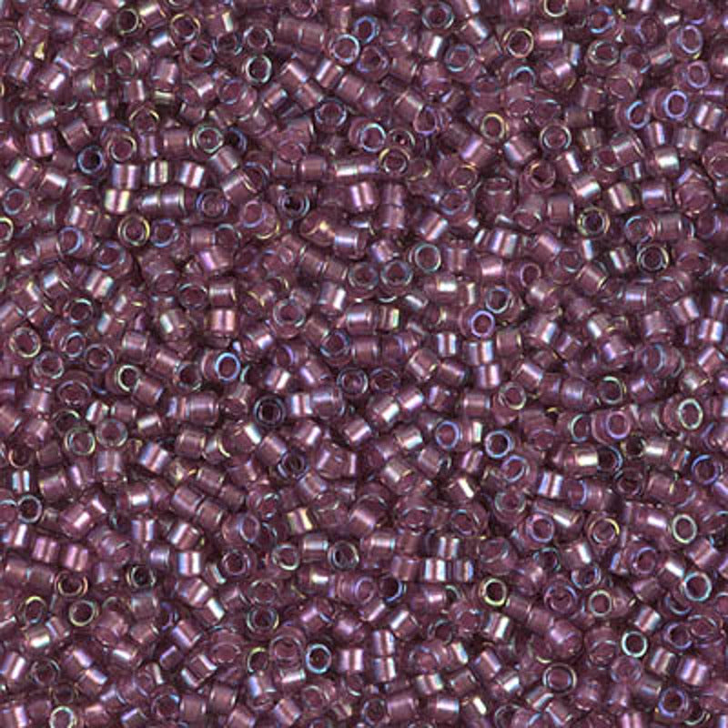 Perles Miyuki Delica 11/0 améthyste doublé orchidée scintillant AB DB1757
