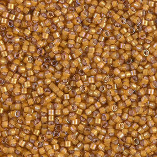 Perles Miyuki Delica 11/0 topaze doublé blanc AB DB1778