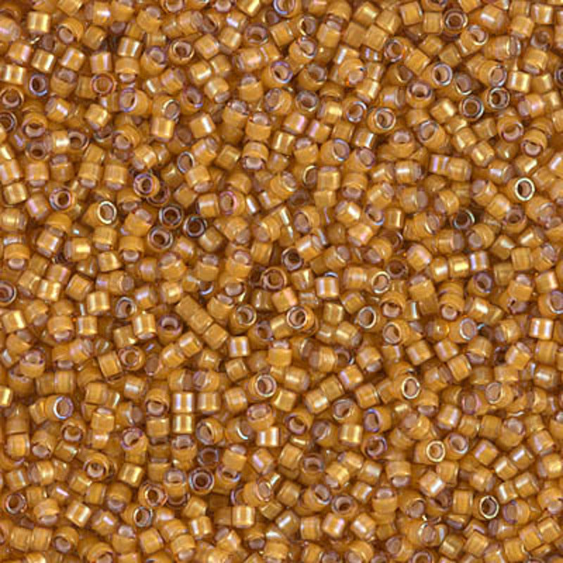 Perles Miyuki Delica 11/0 topaze doublé blanc AB DB1778