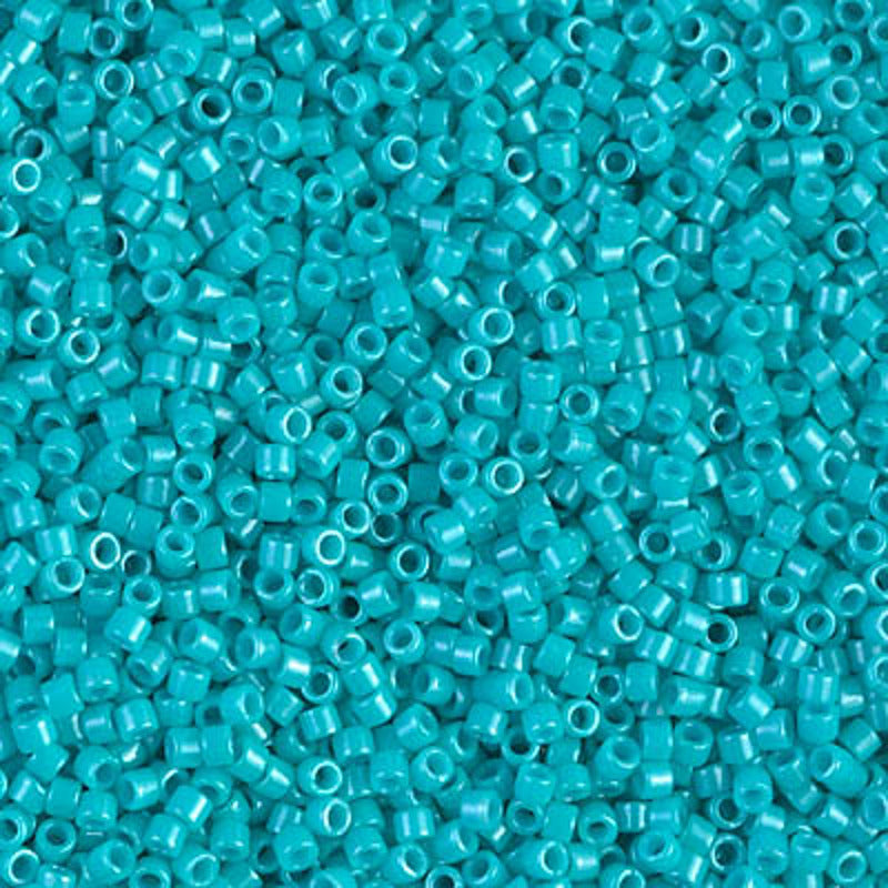 Perles Miyuki Delica 11/0 vert turquoise opaque teinté DB0658