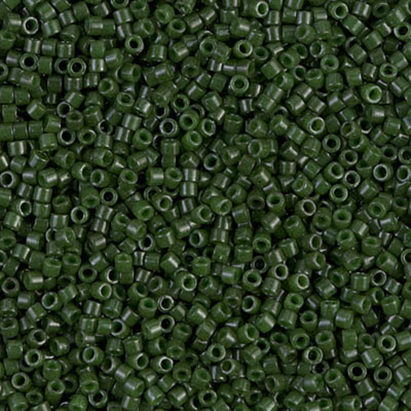 Perles Miyuki Delica 11/0 vert forêt opaque teinté DB0663