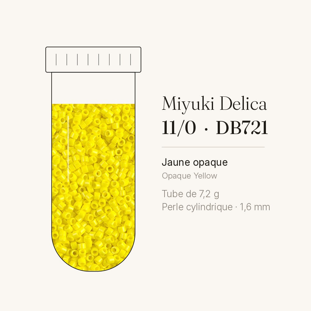 Perles Miyuki Delica 11/0 jaune opaque DB0721