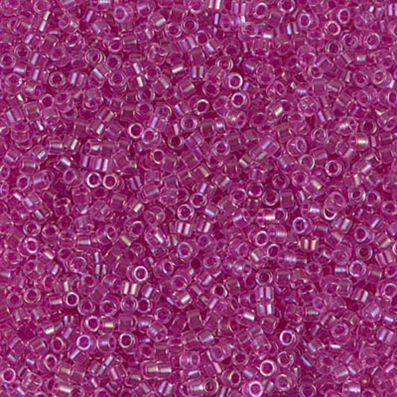 Perles Miyuki Delica 11/0 doublé fuchsia clair AB DB0074