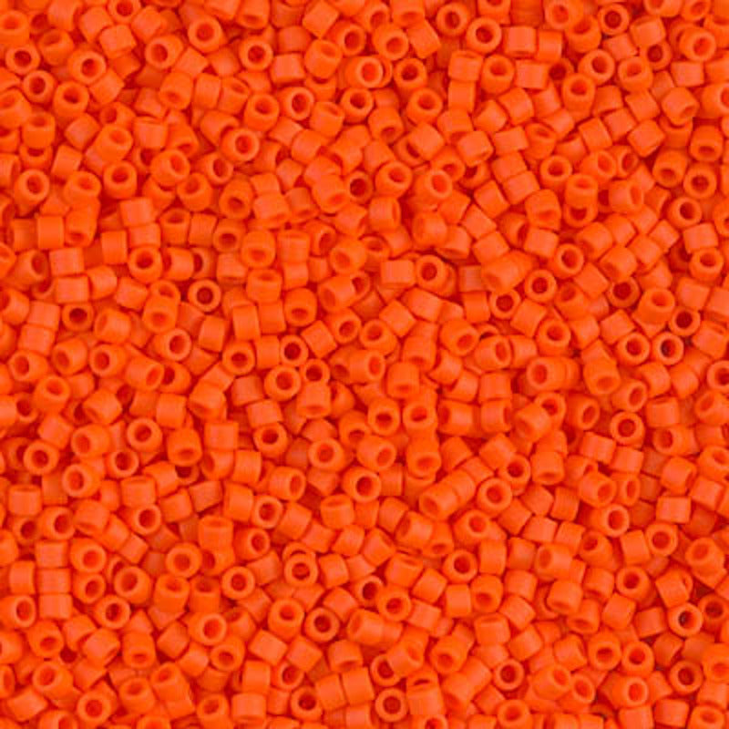 Perles Miyuki Delica 11/0 orange opaque mat DB0752