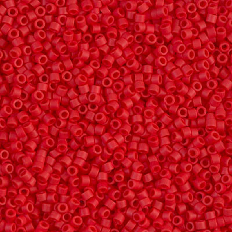 Perles Miyuki Delica 11/0 rouge foncé opaque mat DB0753