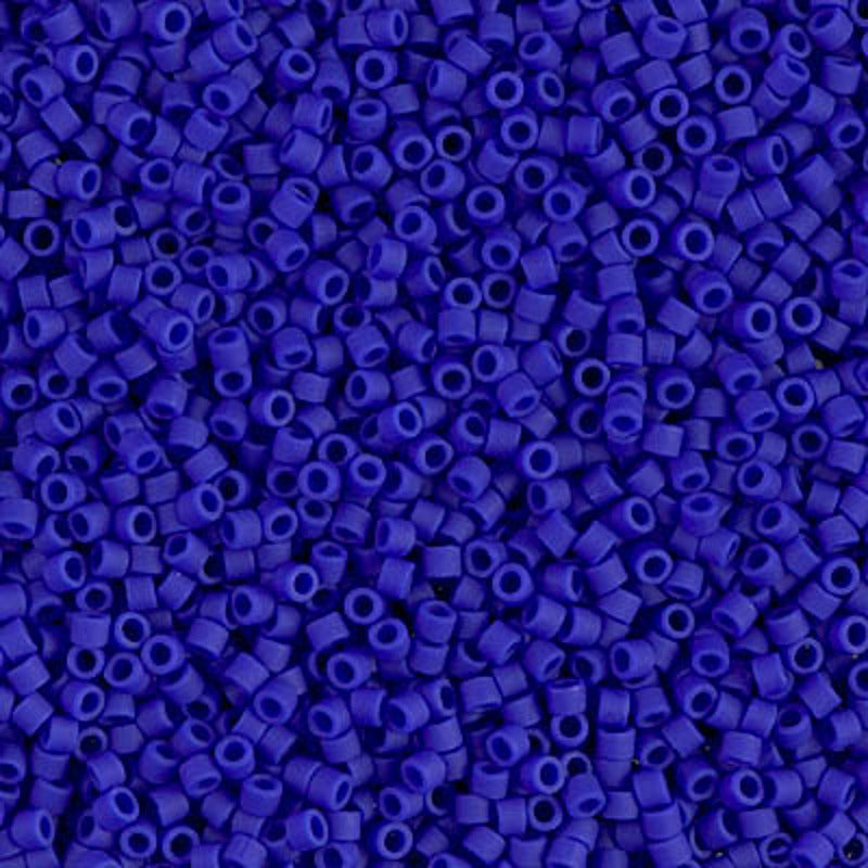 Perles Miyuki Delica 11/0 cobalt opaque mat DB0756