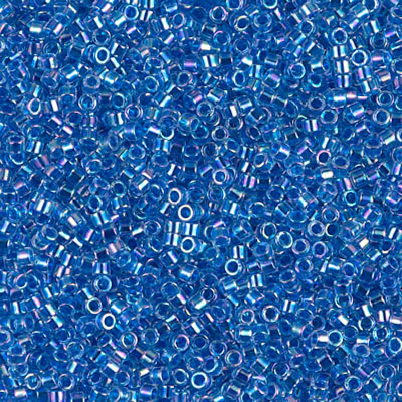 Perles Miyuki Delica 11/0 doublé bleu AB DB0077