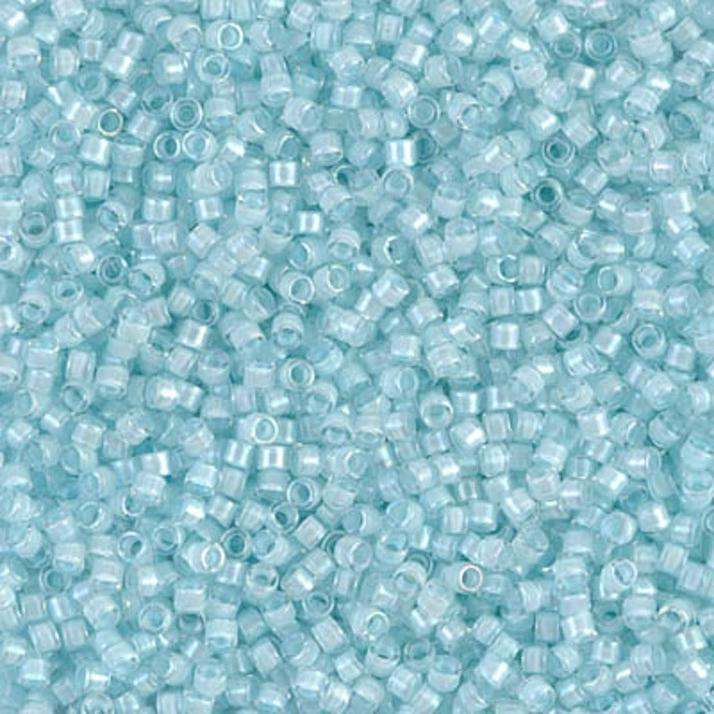 Perles Miyuki Delica 11/0 doublé bleu aqua pâle AB DB0078