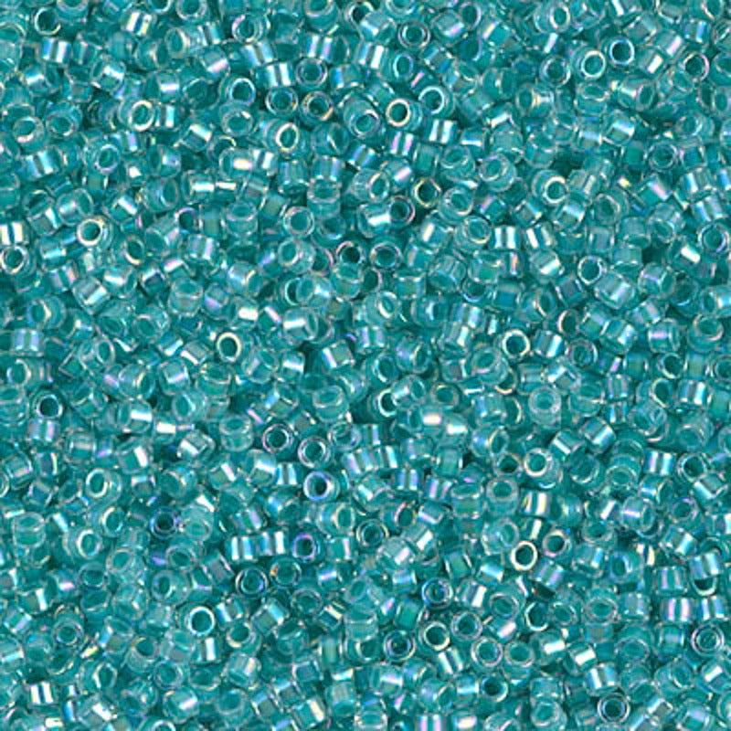 Perles Miyuki Delica 11/0 doublé bleu aqua AB DB0079