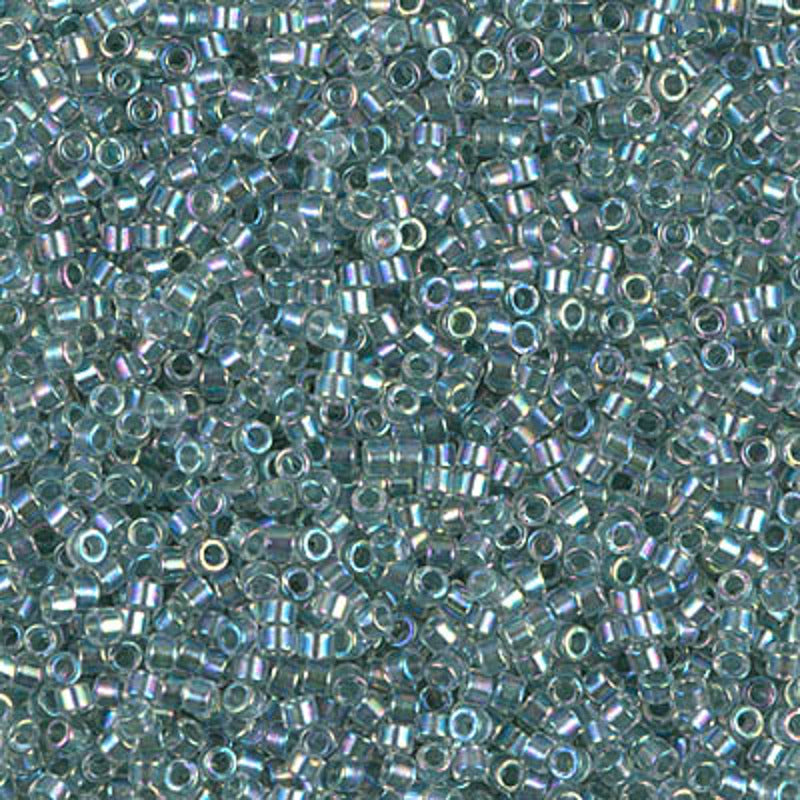 Perles Miyuki Delica 11/0 doublé vert d'eau clair AB DB0084