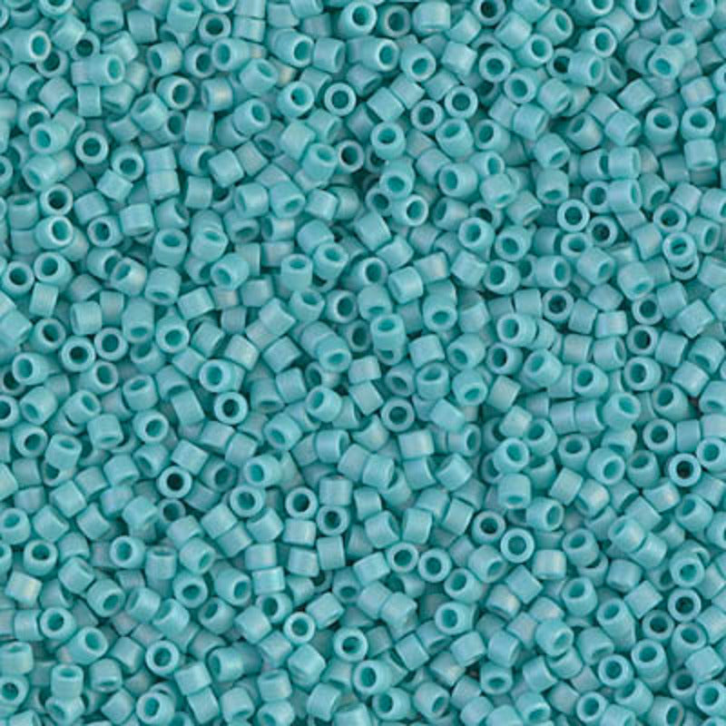 Perles Miyuki Delica 11/0 turquoise opaque mat AB DB0878
