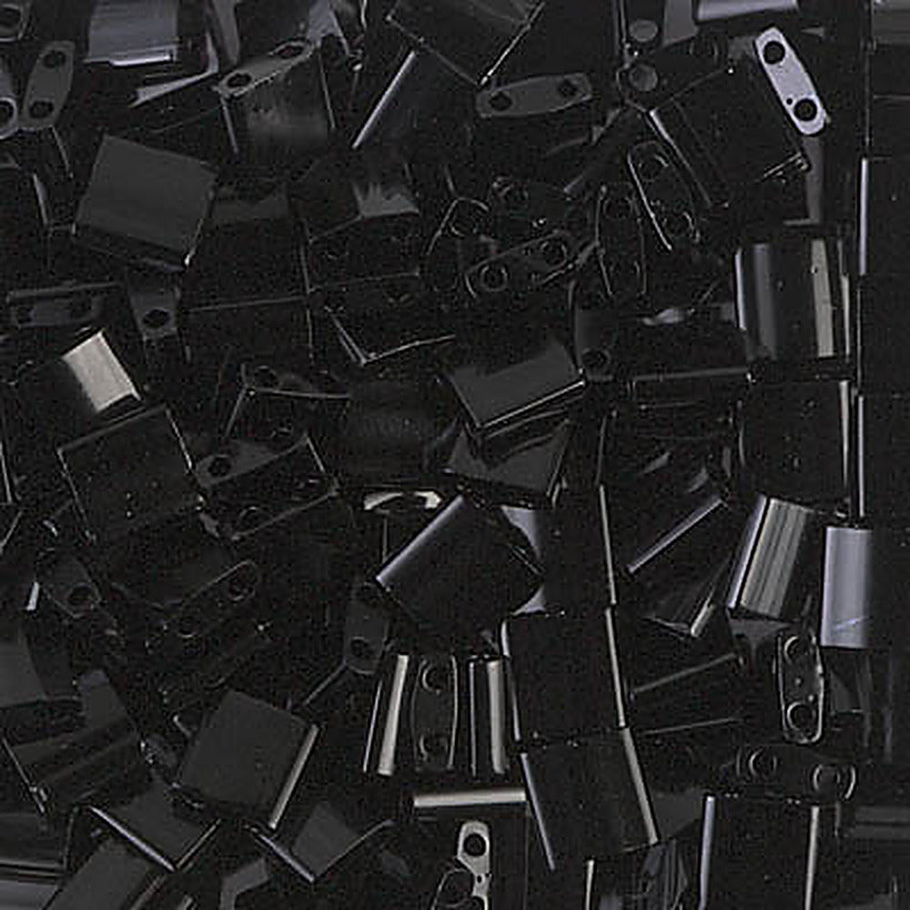 Perles Miyuki Tila 5 mm noir opaque TL-0401