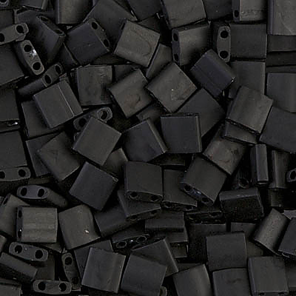 Perles Miyuki Tila 5 mm noir opaque mat TL-0401F