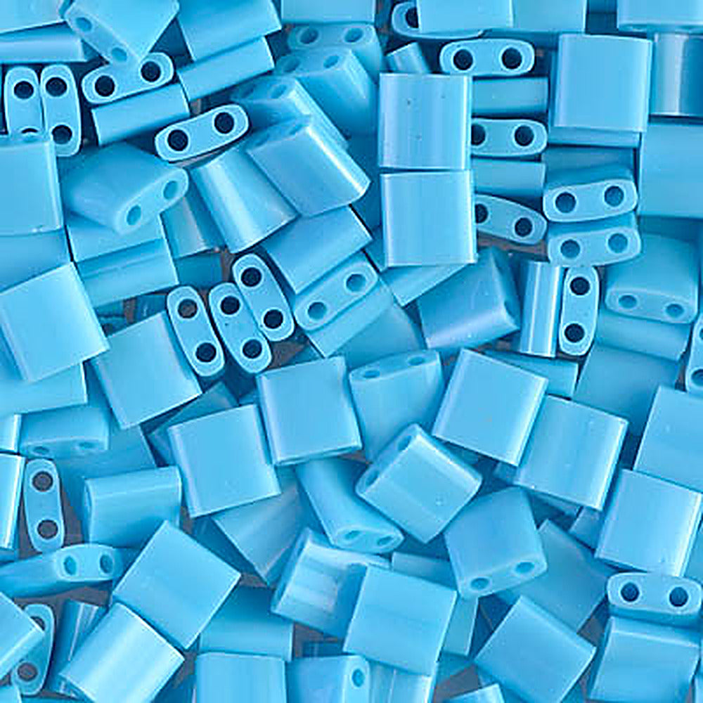 Perles Miyuki Tila 5 mm bleu turquoise opaque TL-0413