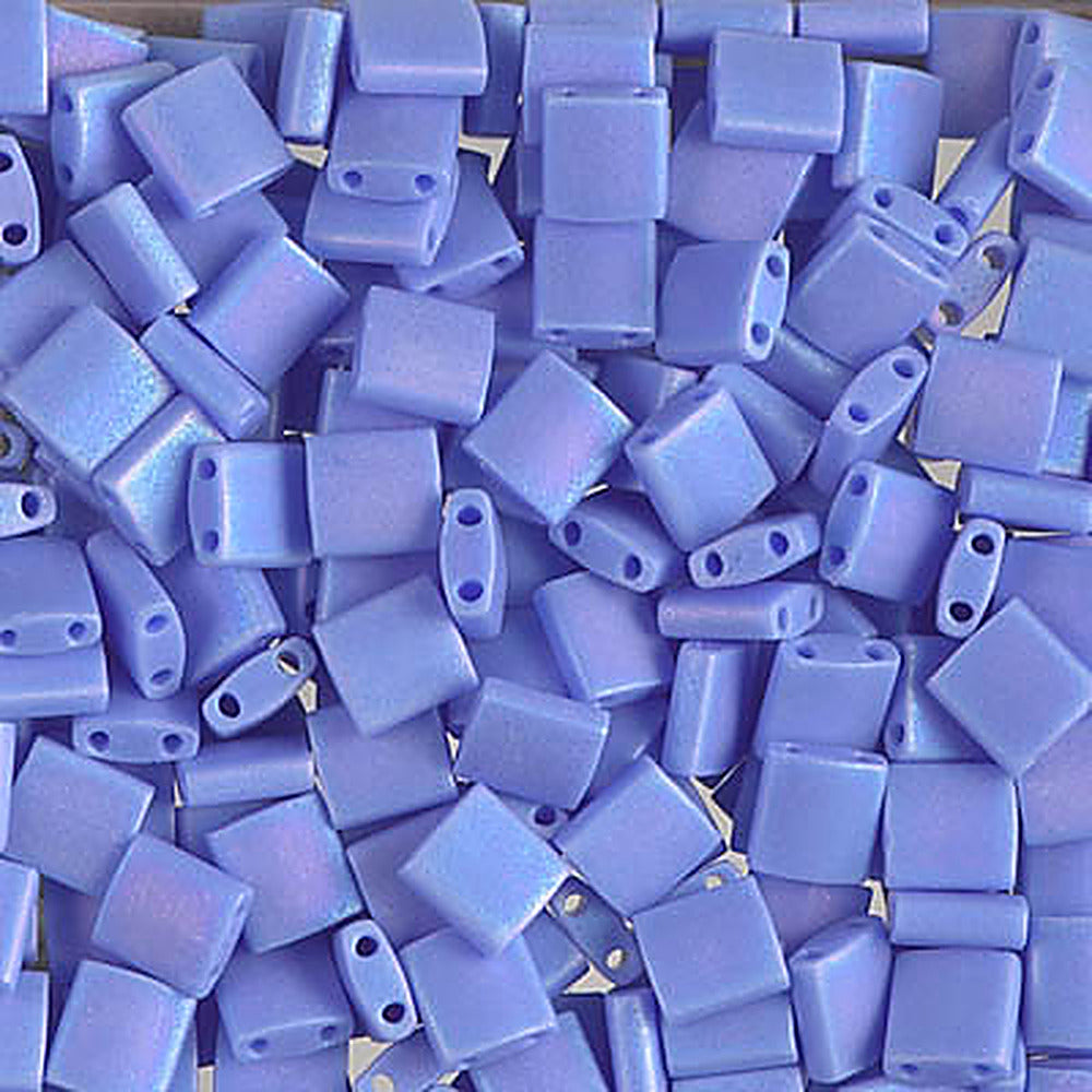 Perles Miyuki Tila 5 mm bleu pervenche opaque mat AB TL-0417LFR