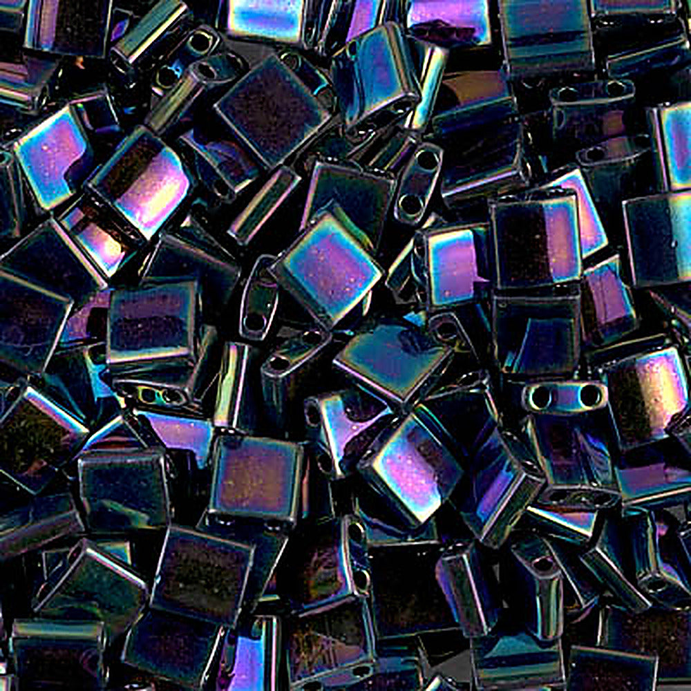Perles Miyuki Tila 5 mm iris bleu moyen TL-0455