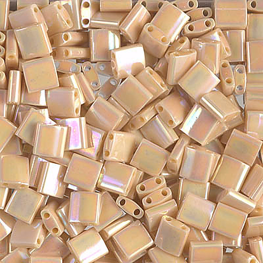 Perles Miyuki Tila 5 mm poire opaque AB TL-0488