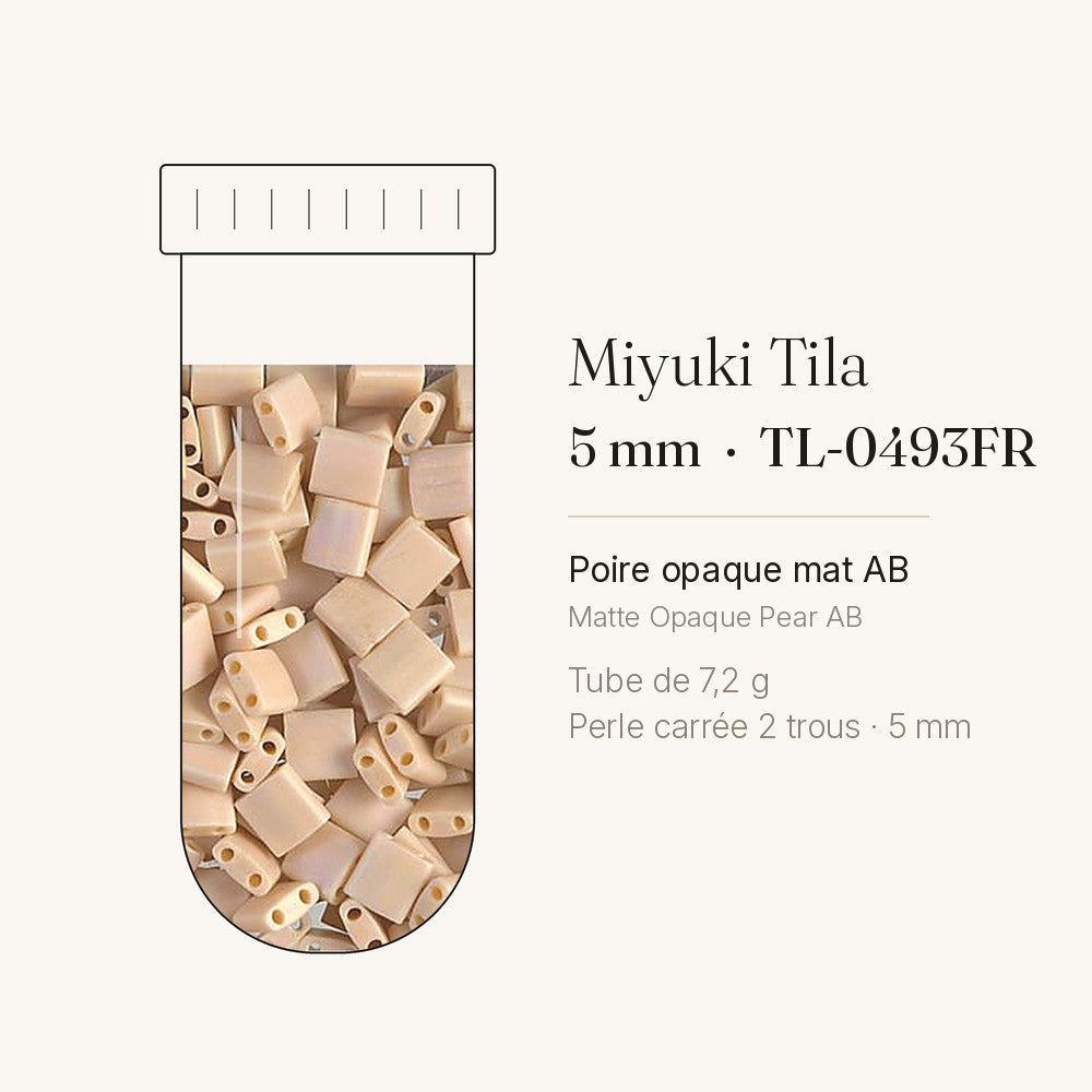 Perles Miyuki Tila 5 mm poire opaque mat AB TL-0493FR