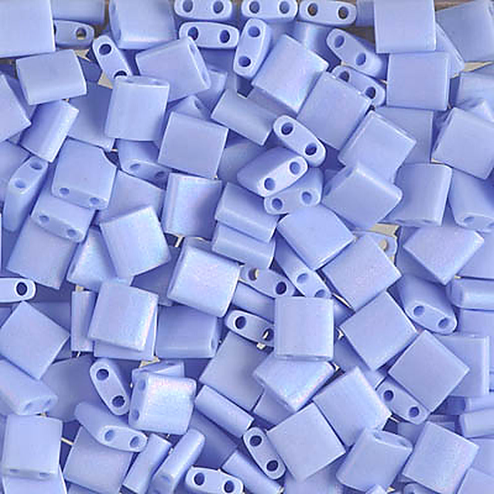Perles Miyuki Tila 5 mm bleu pervenche clair opaque mat AB TL-0494FR