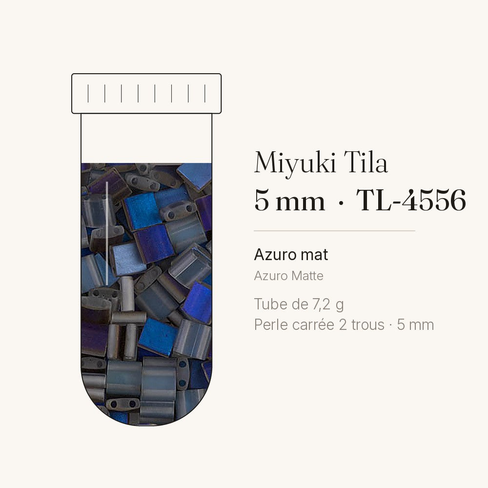 Perles Miyuki Tila 5 mm azuro mat TL-4556